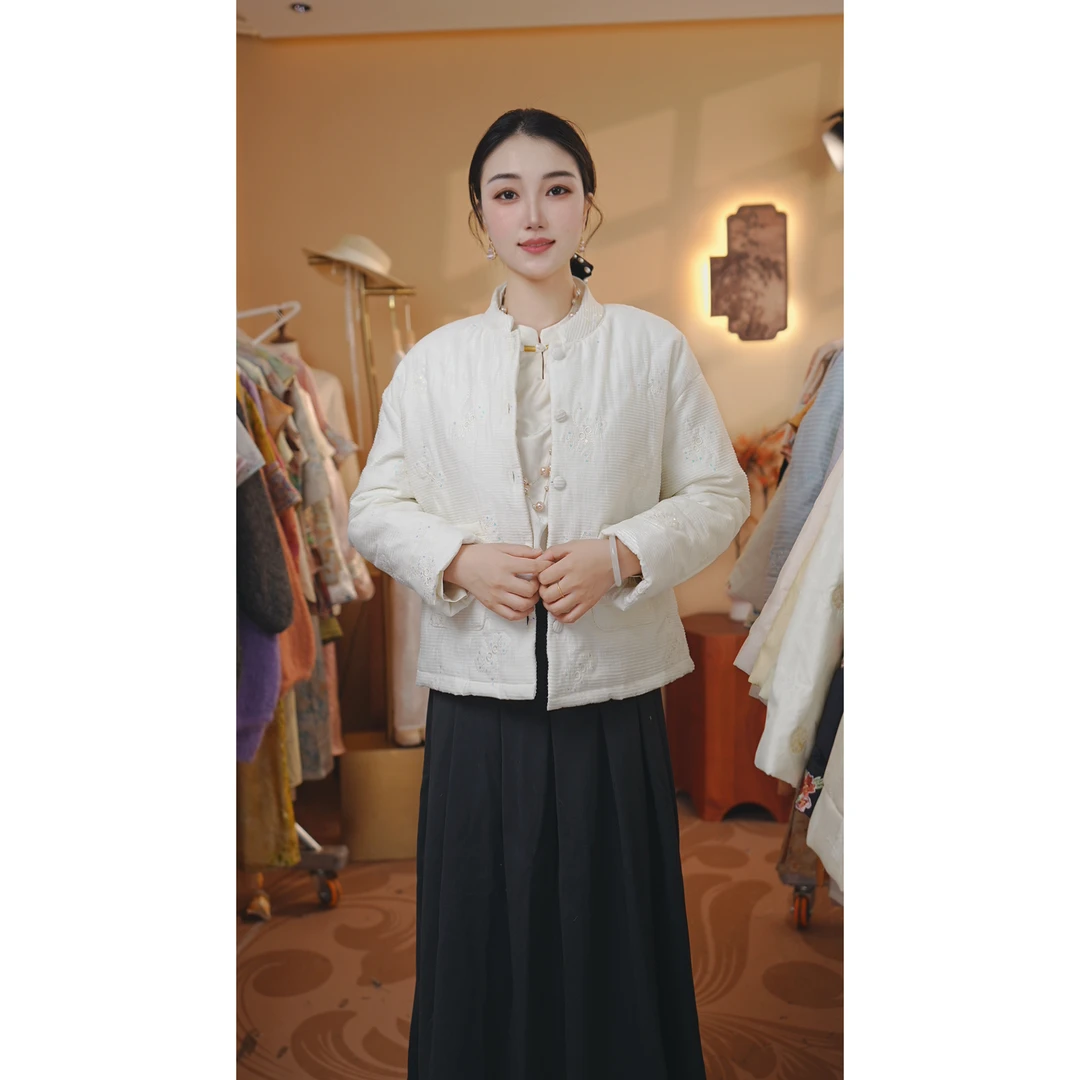 【素心】冬季国风妈妈装新中式冬款棉服上衣女