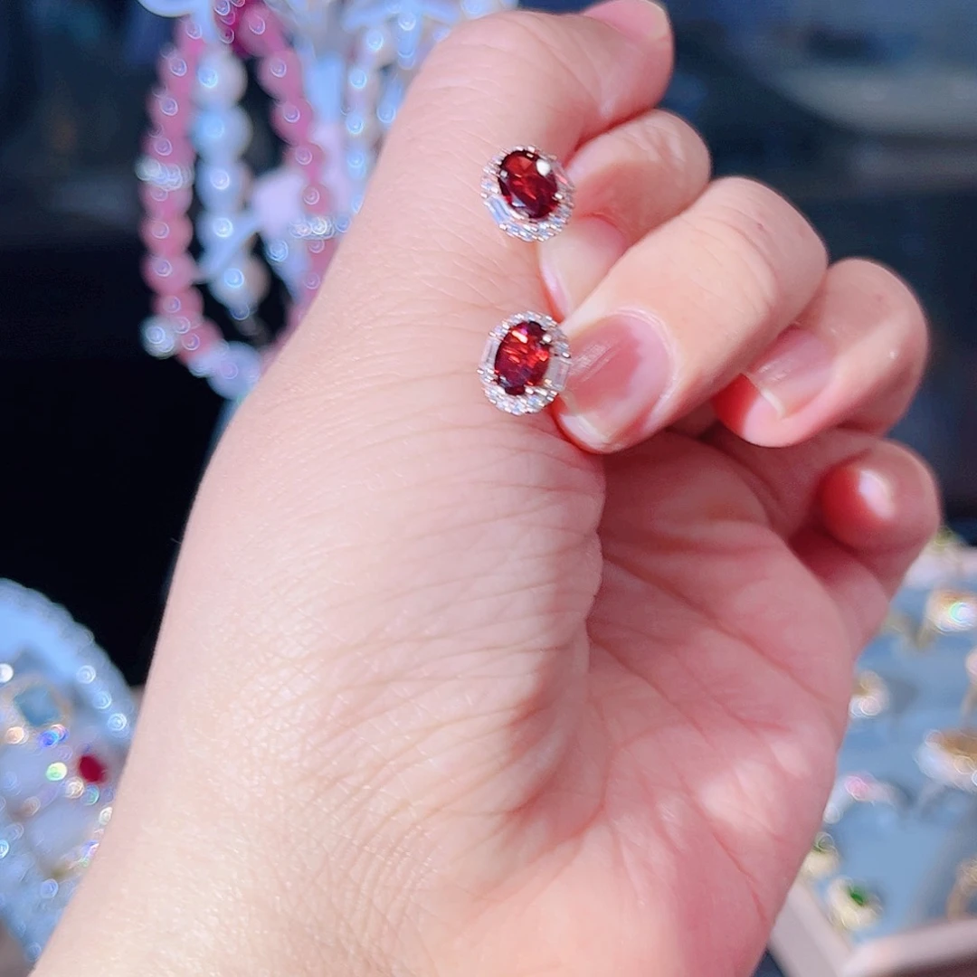 石榴石（芬达石）戒指银S925镶嵌