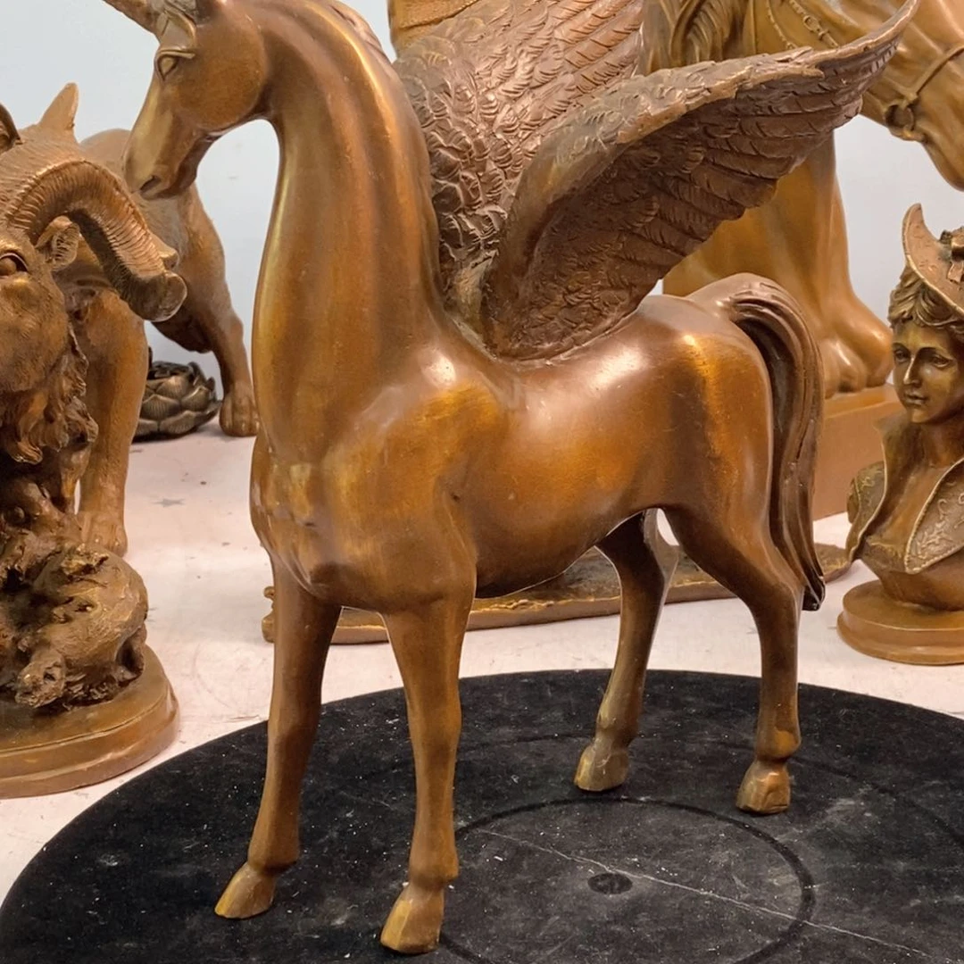 黄铜黄铜，独角兽摆件