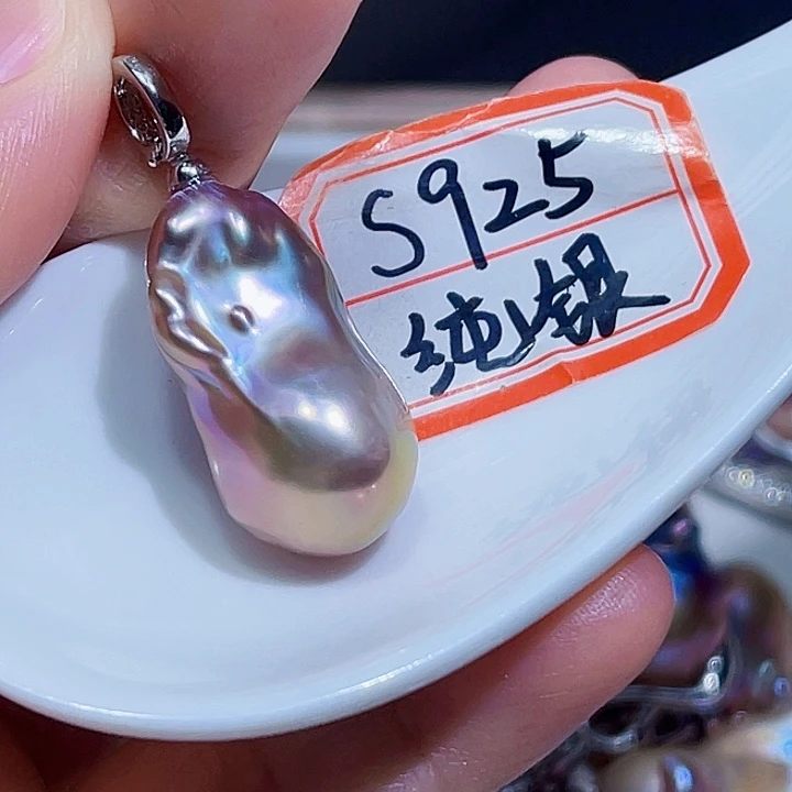 淡水珍珠银S925镶嵌颈饰