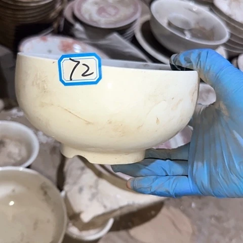 瓷片国营厂库存微瑕失圆15厘米72