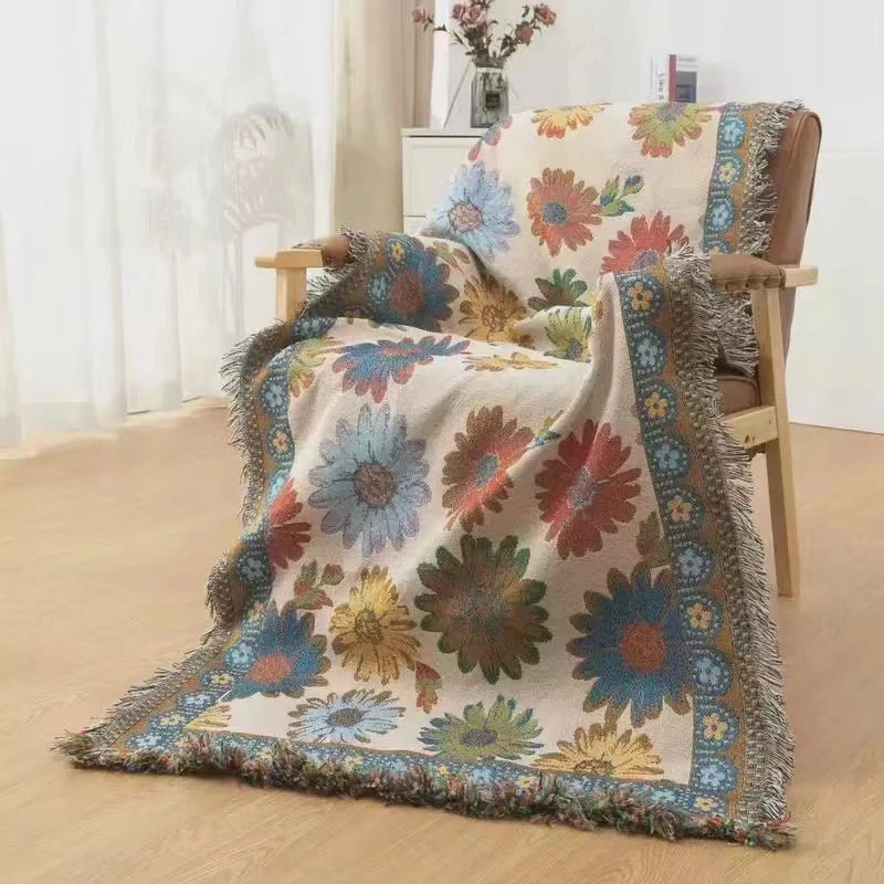 沙发盖布防猫抓线毯四季通用盖巾罩盖2025新款加大160*80中式长条