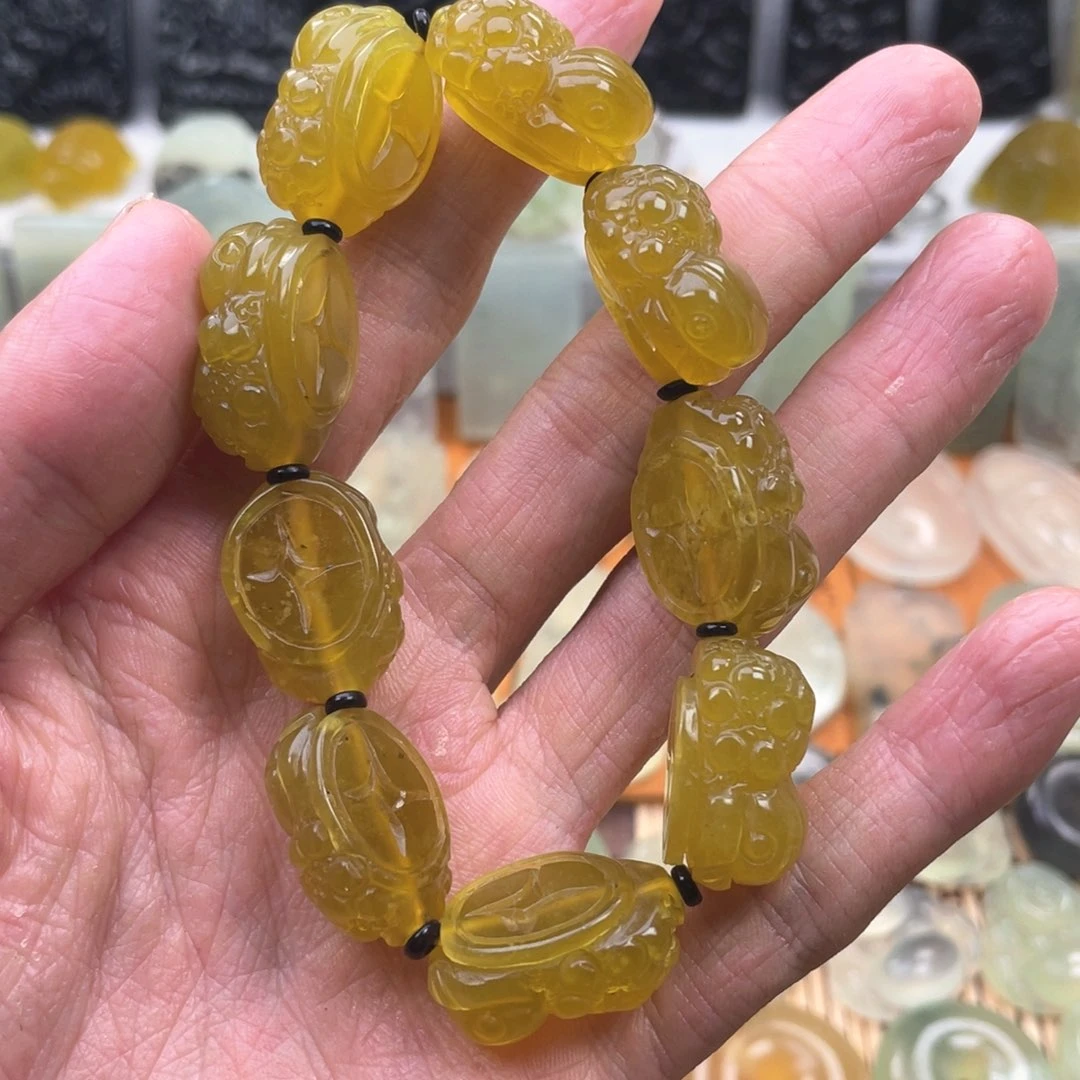 蛇纹石玉手串未镶嵌M***.