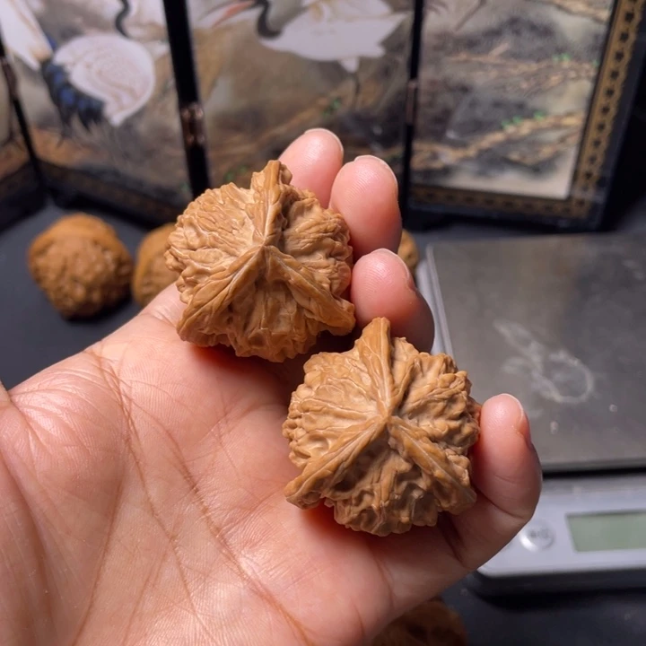 文玩核桃把件37盘山三棱