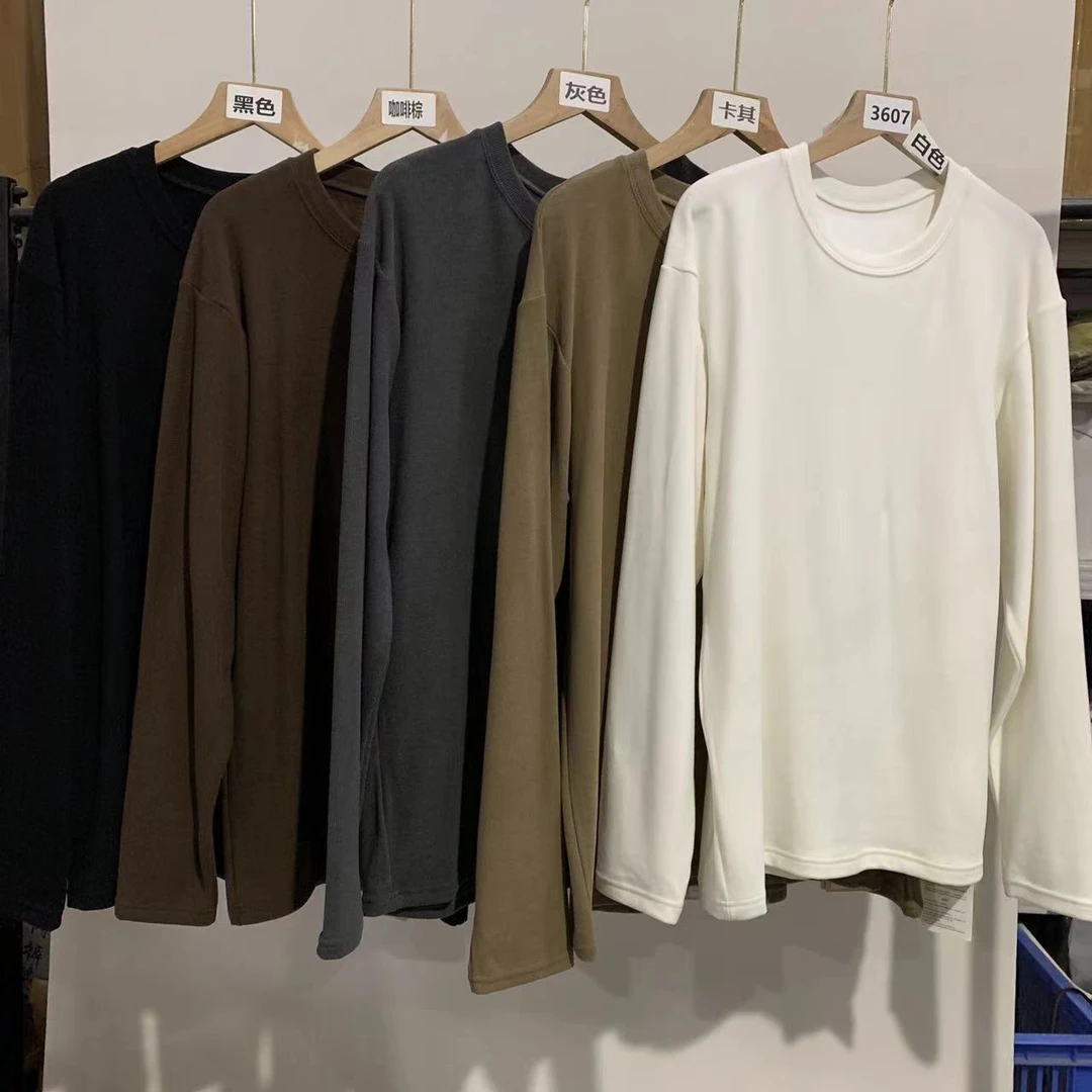 3607号圆领百搭绒感打底衫