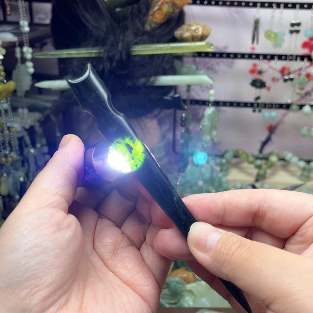 岫玉未镶嵌发饰长度15厘米左右