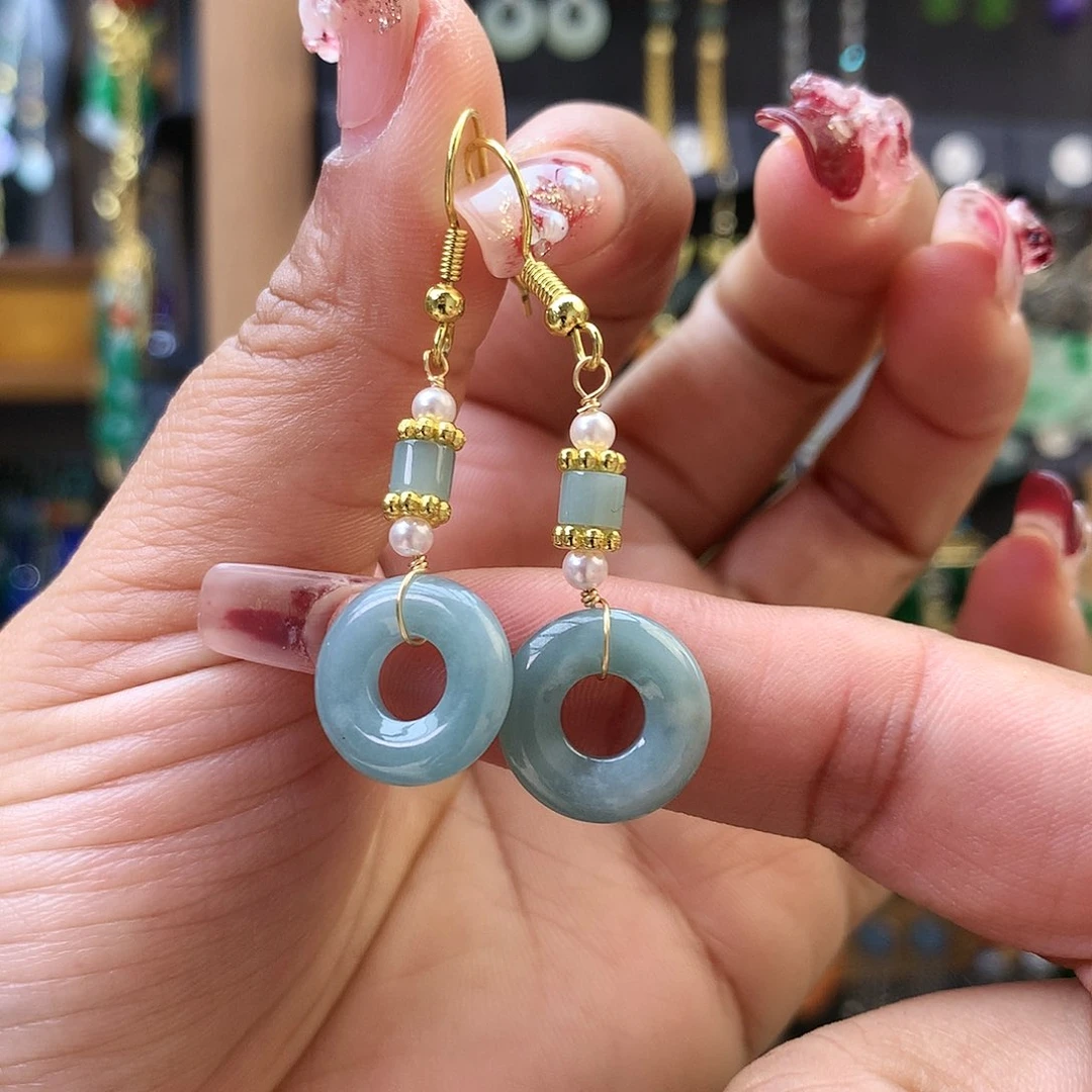 【闪购商品】翡翠耳饰未镶嵌耳坠