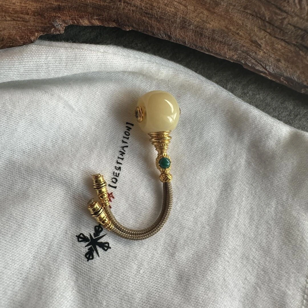 DIY文玩饰品配件手链项链配饰藏式复古文玩背云三通卡子散珠