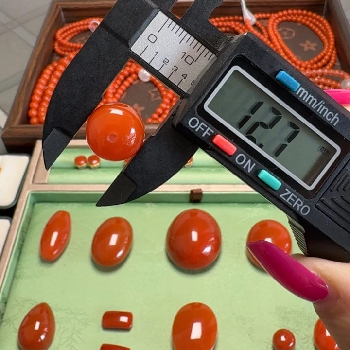 未镶嵌南红玛瑙珠宝半成品老型珠13mm