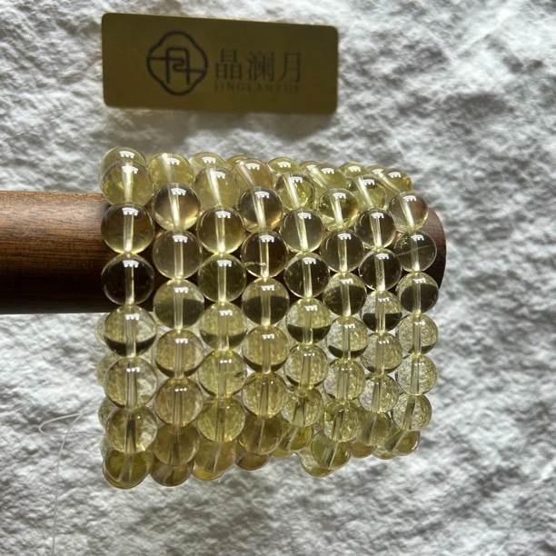 【晶澜月】M341天然水晶 净体星光黄水晶手串 多样性发其一