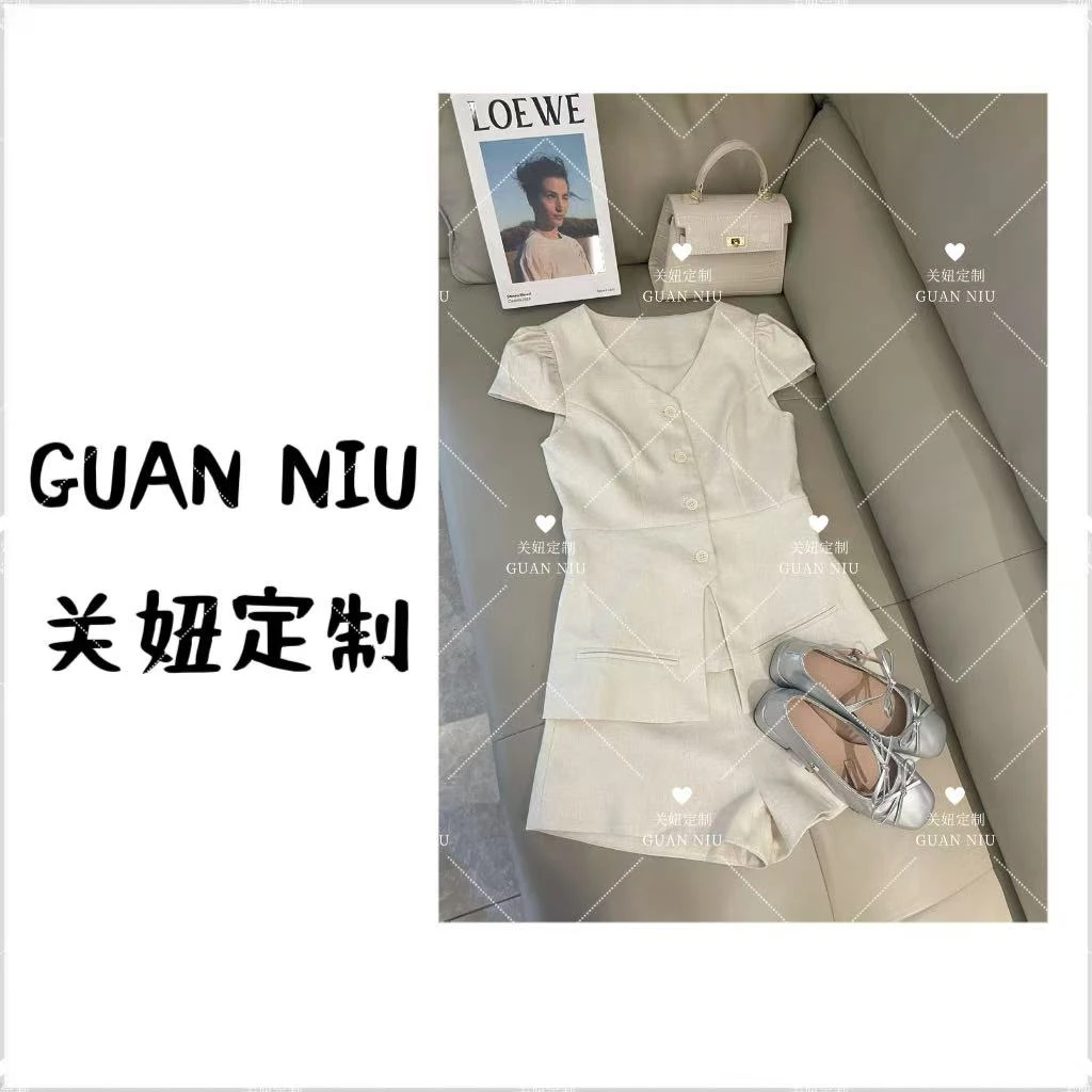 【妞妞专属】优雅小香风外套短裤两件套套装女2025夏季穿搭一整套