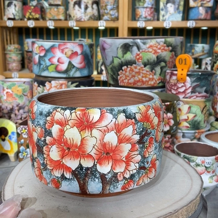 红陶景德镇艺术手绘作品