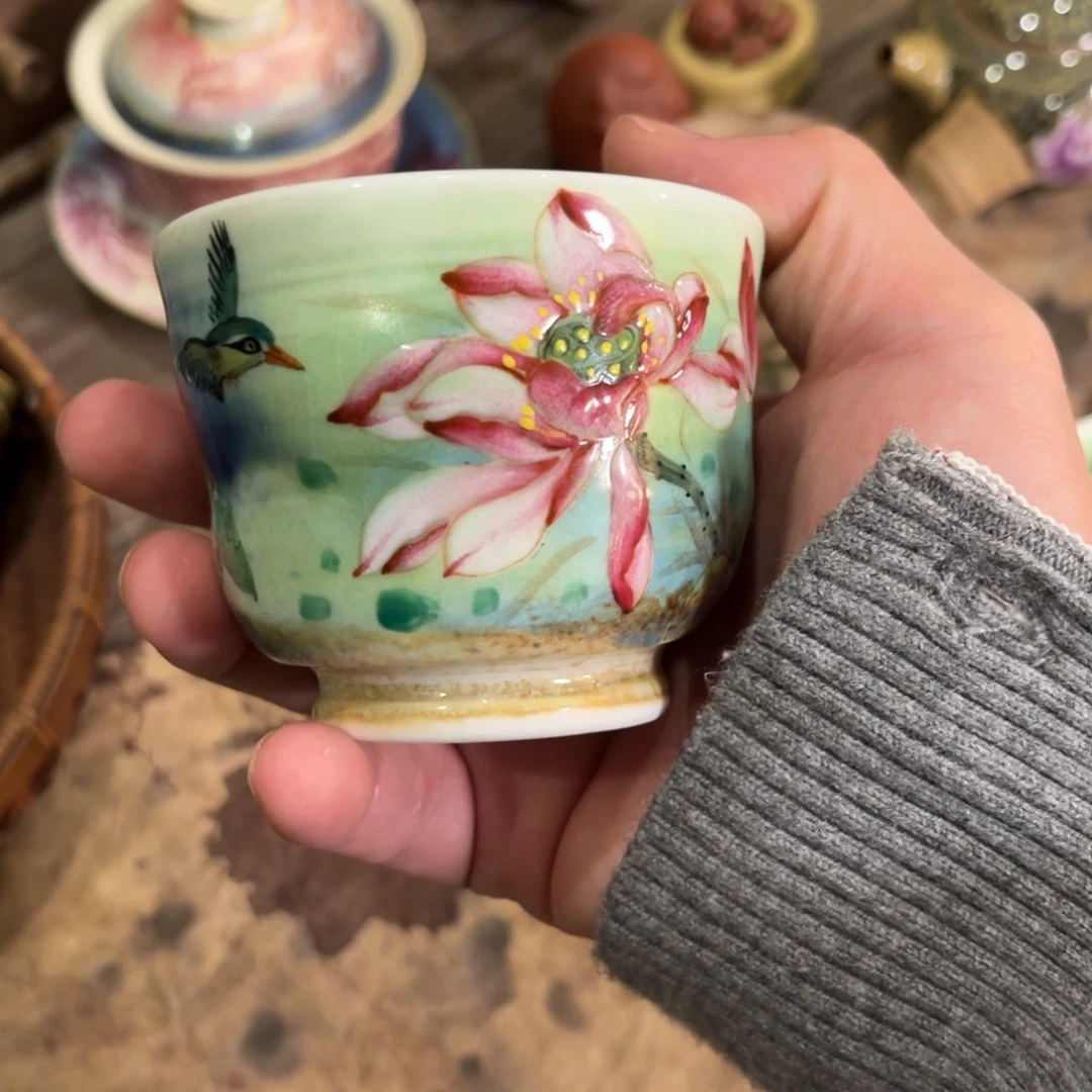 柴烧手工手绘陶瓷