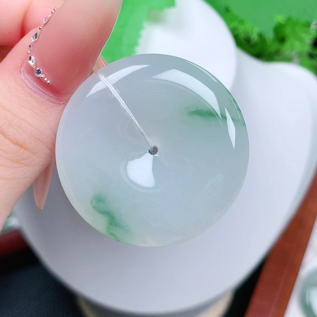 翡翠未镶嵌颈饰平安36.4-6