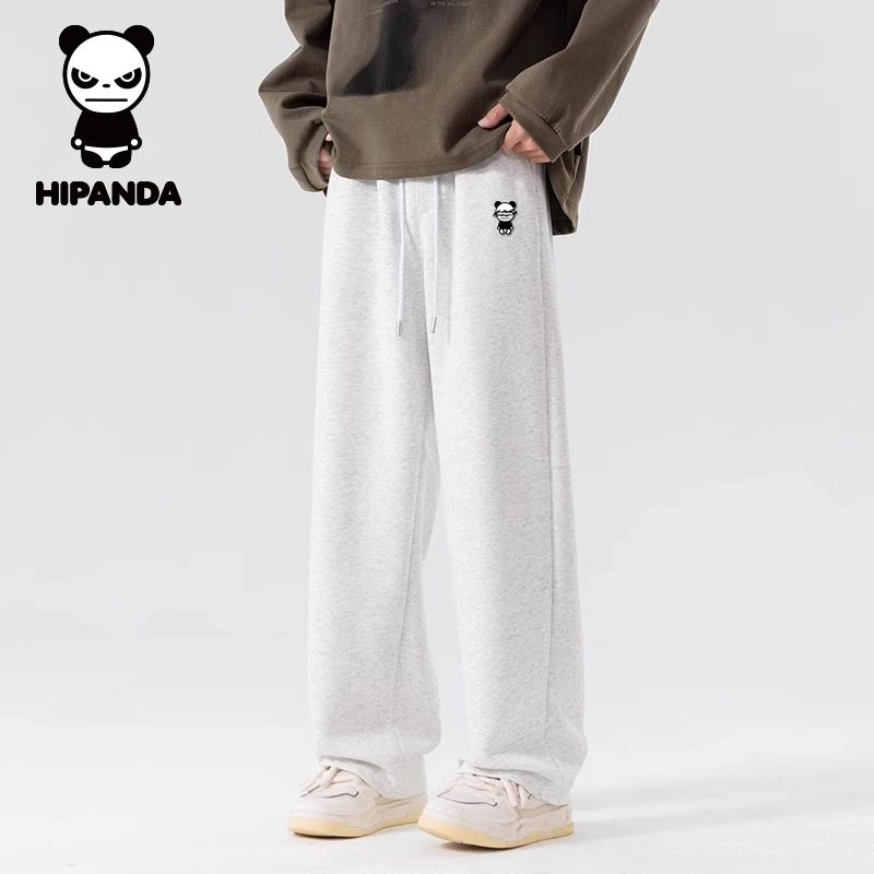Hi Panda你好熊猫潮牌直筒阔腿美式休闲裤男2025秋季垂感男款卫裤