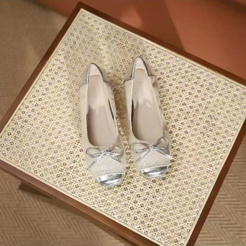 【品牌力荐】2025年夏季方头软底平底鞋浅口小个子百搭单鞋6036