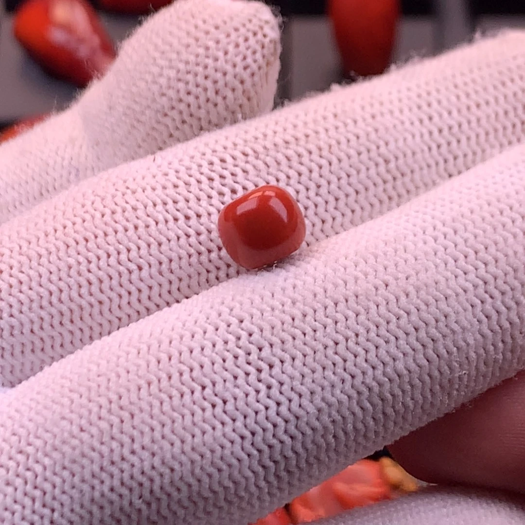 南红玛瑙未镶嵌川料原矿满色满肉老型单珠8.2mm