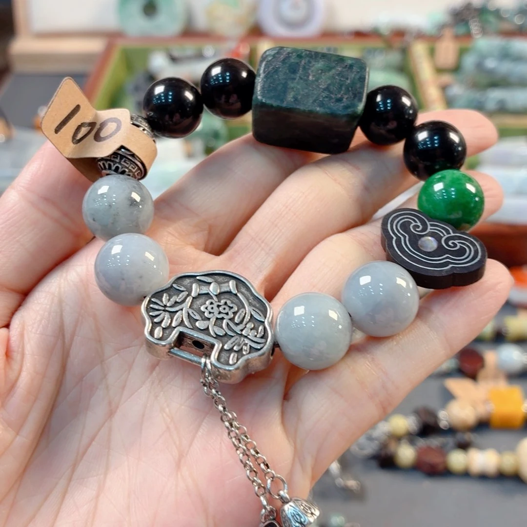 未镶嵌手链翡翠手串