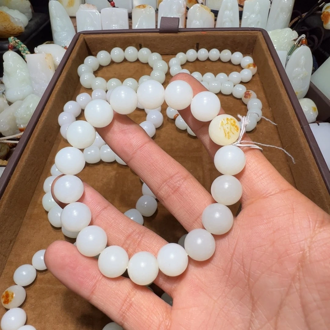 和田玉手串未镶嵌桢*妹