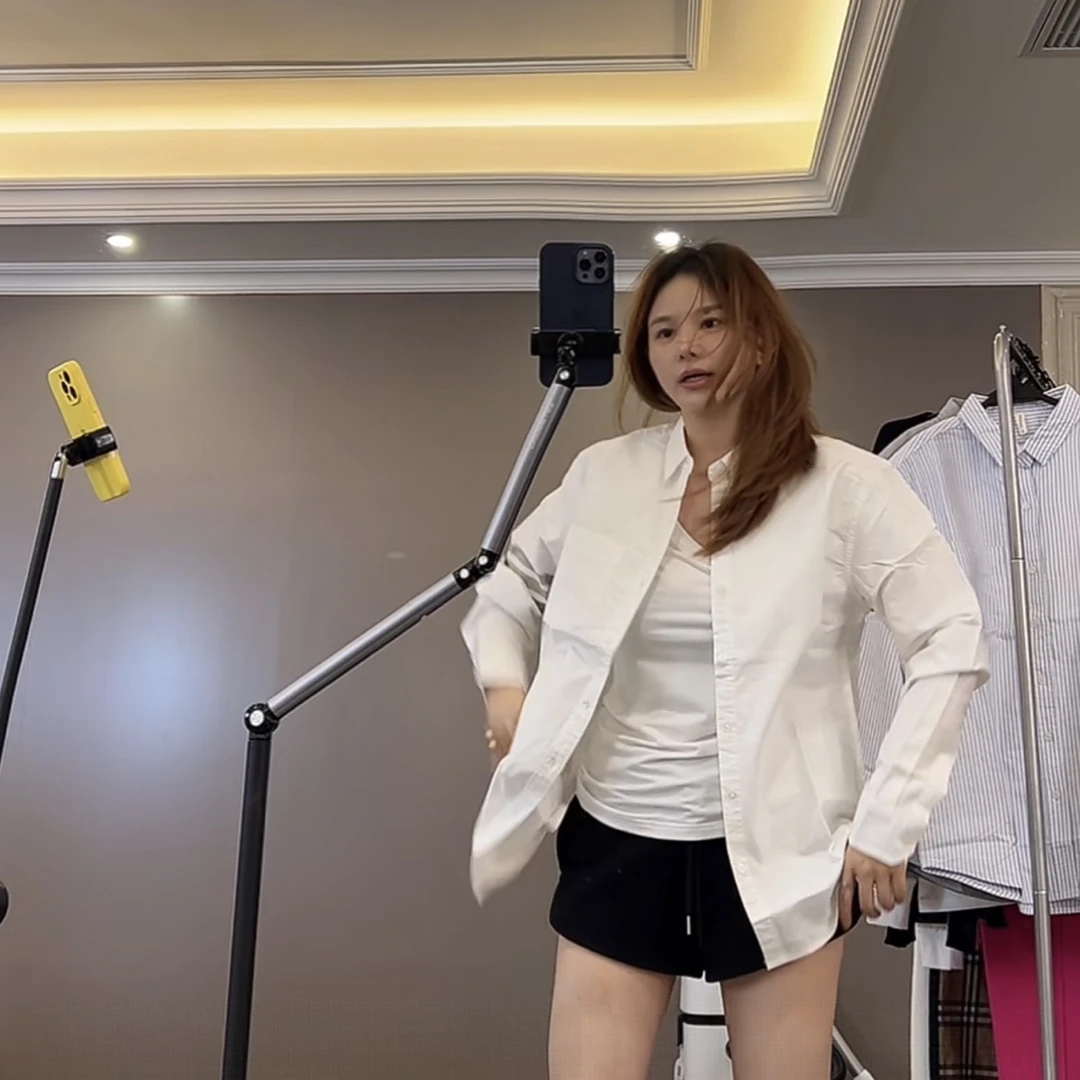 春秋白色杠杠长袖衬衫
