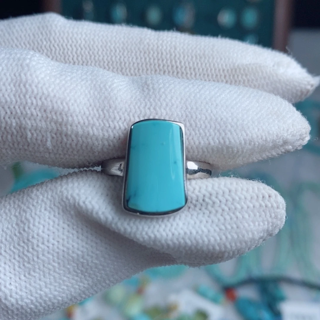 绿松石颈饰银S925镶嵌