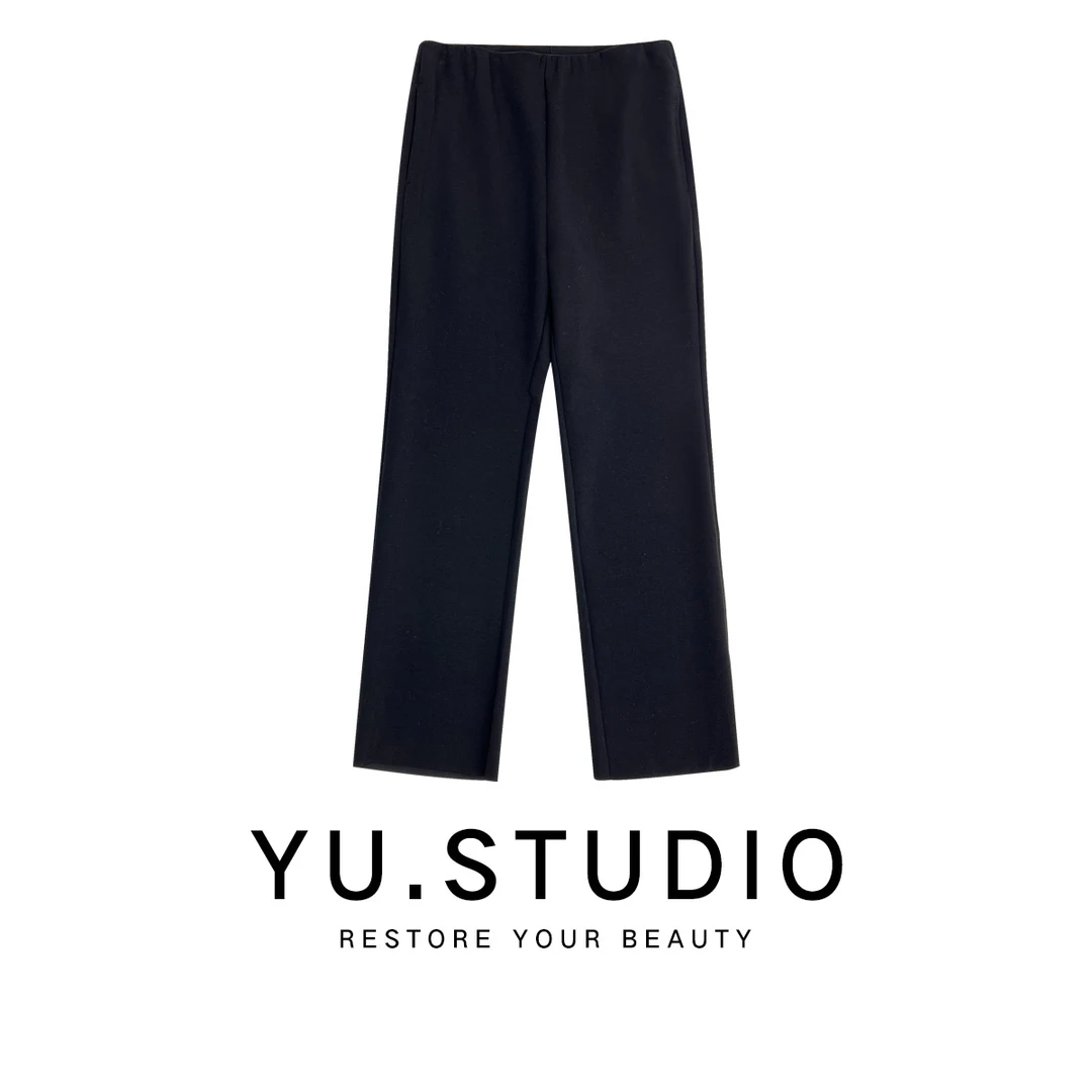 方和屿.高腰常规休闲裤微喇时尚女款休闲洋气百搭微喇裤59213