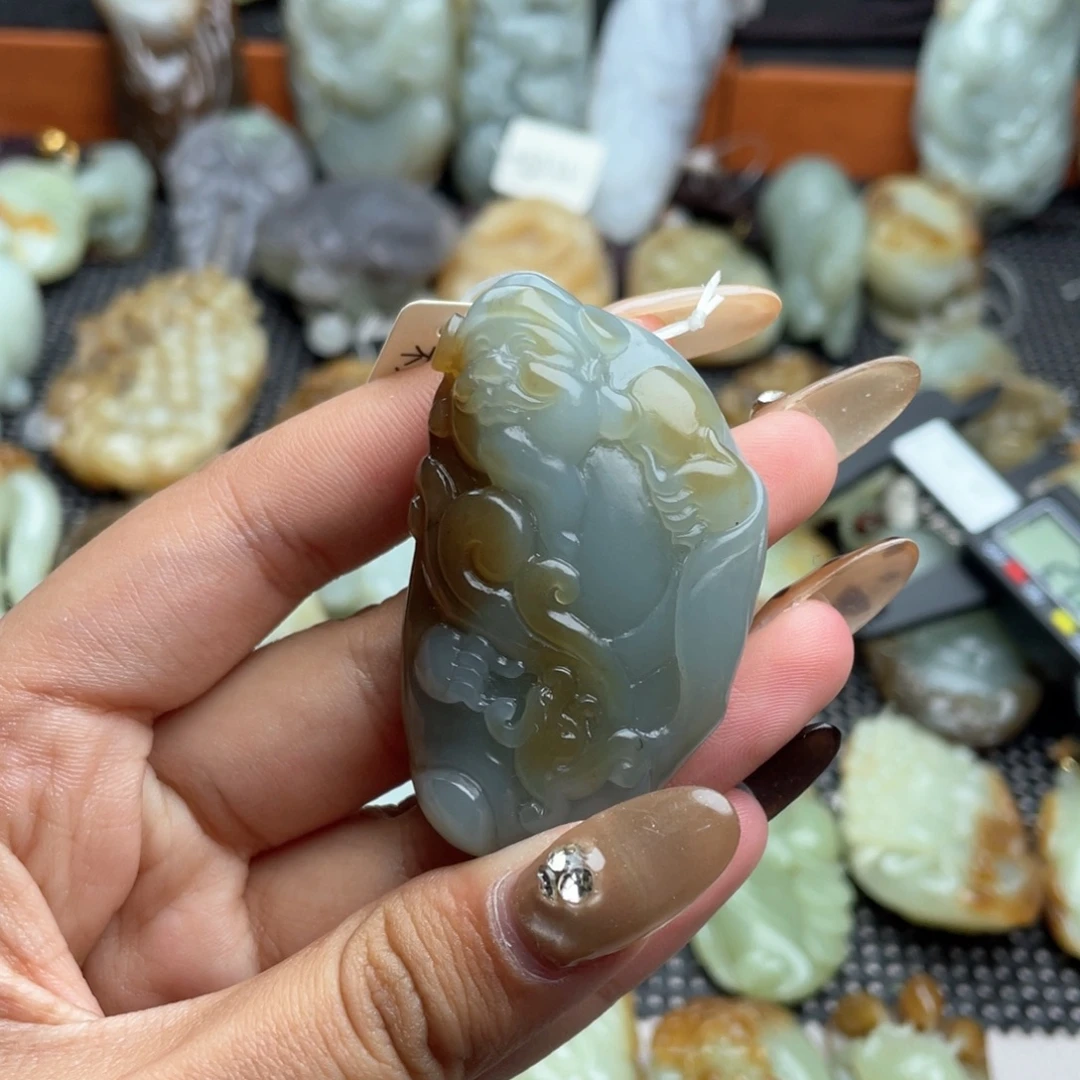 和田玉未镶嵌挂件