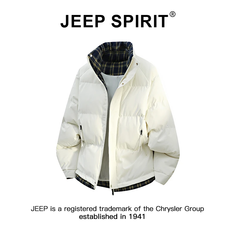 JEEPSPIRIT吉普美式复古棉服男冬季潮流时尚百搭保暖外套轻奢男装