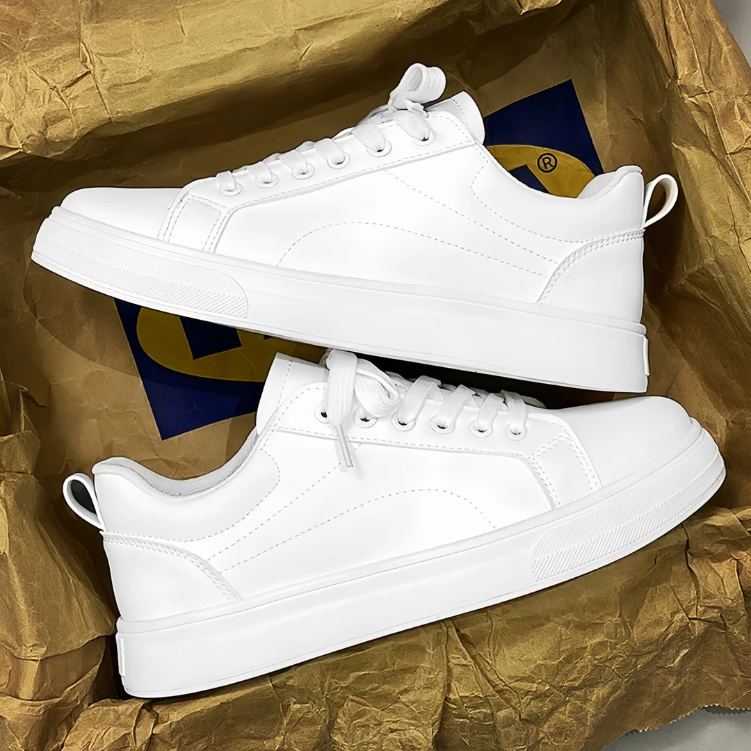 2025春秋新款小白鞋男士厚底板鞋休闲百搭潮鞋男生白鞋白鞋男款