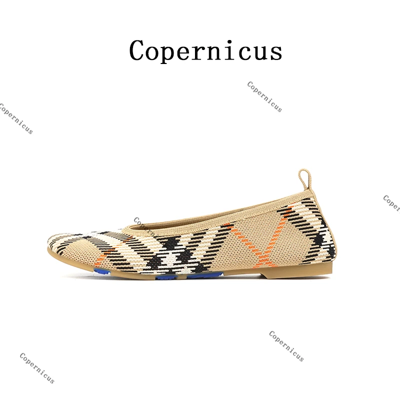 COPERNICUS 女士新款编织方头菱格纹单鞋