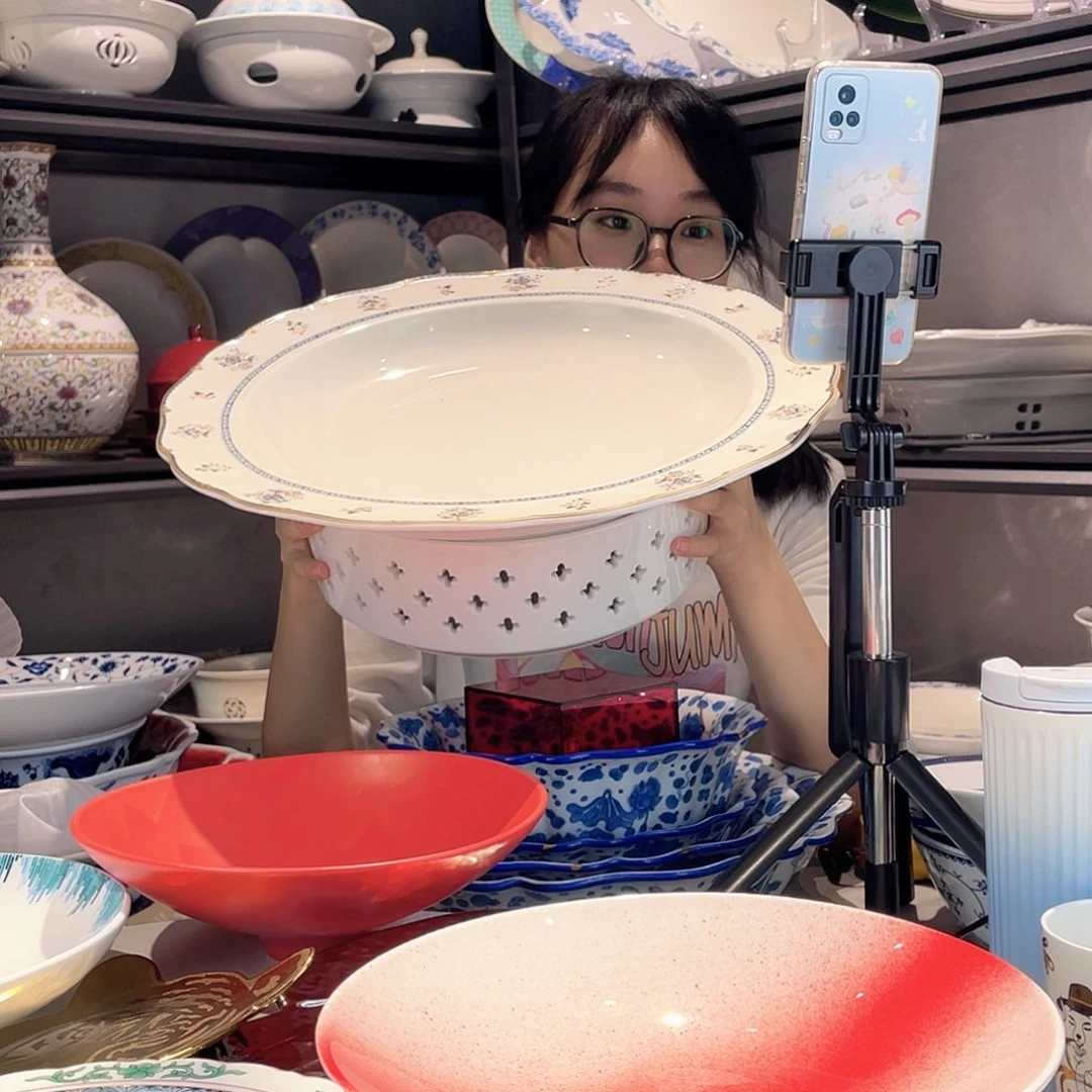 瓷16寸鱼头盘+炉子 2套
