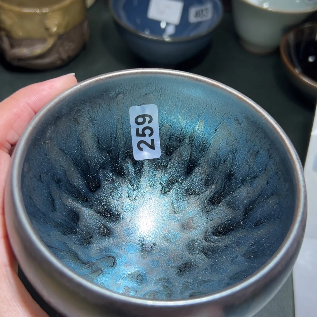 茶盏铁**痕全手工原矿原釉建盏