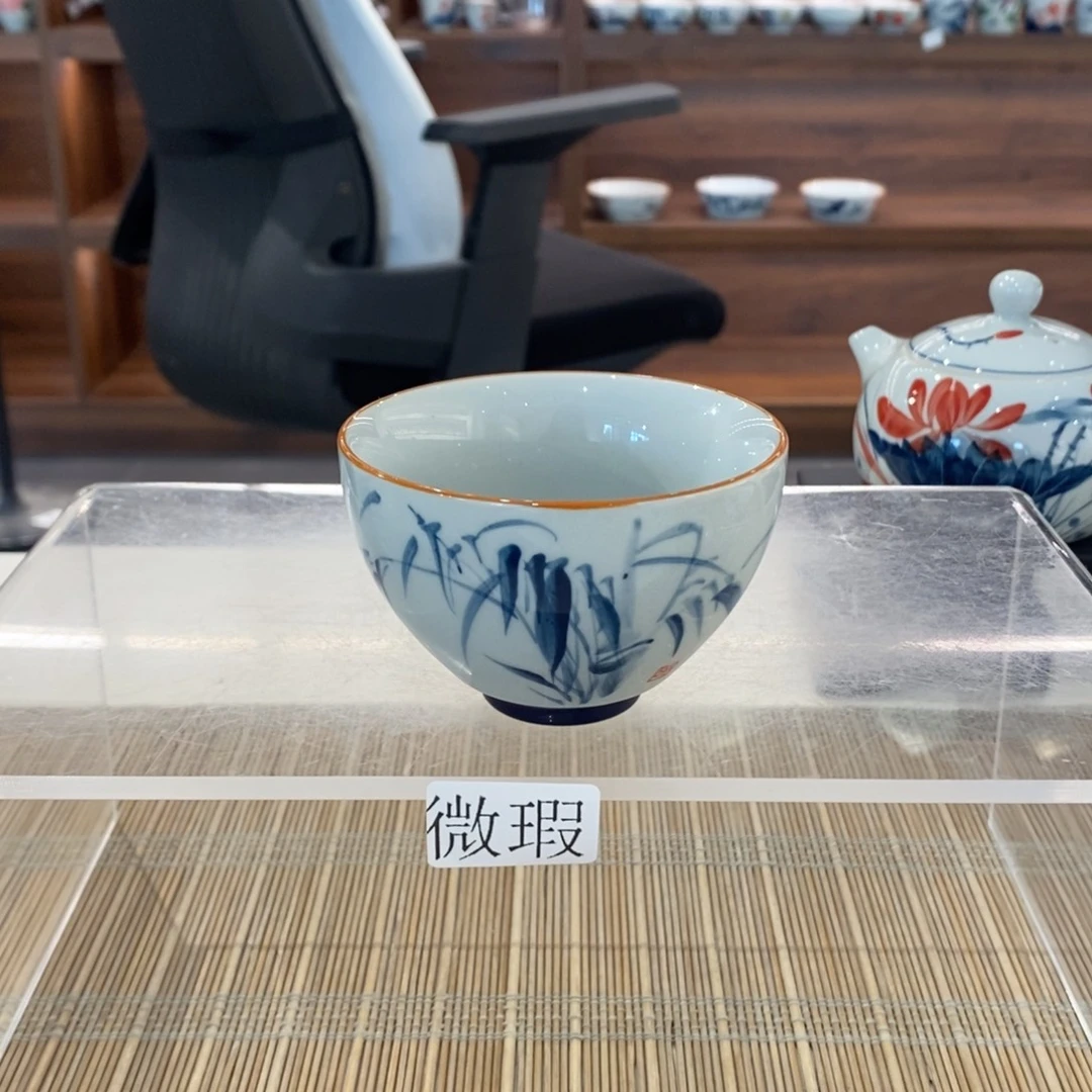 釉下彩老陶泥手工绘制