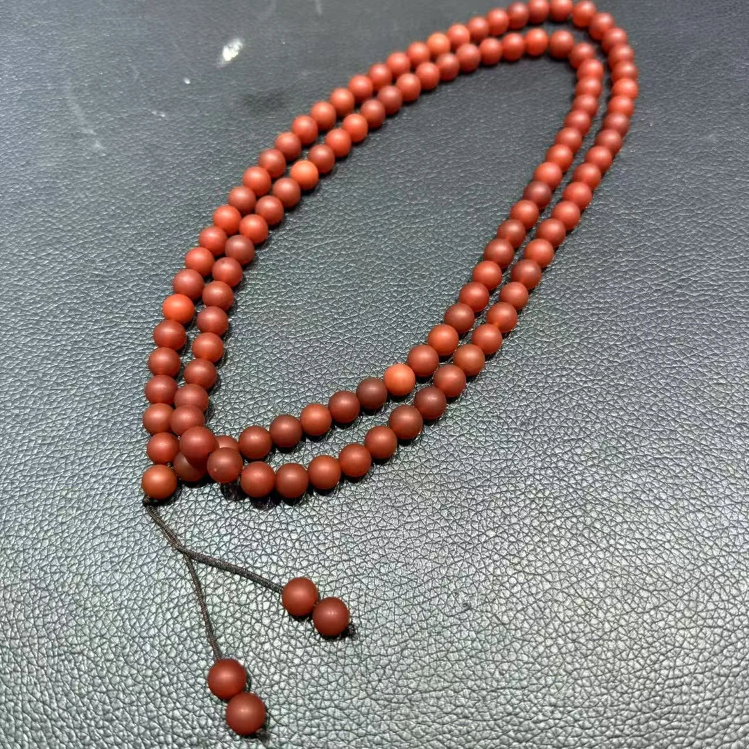 【菲菲】牛血红色佛珠链@k