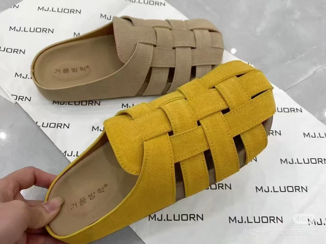 2025新款编织包头半拖女