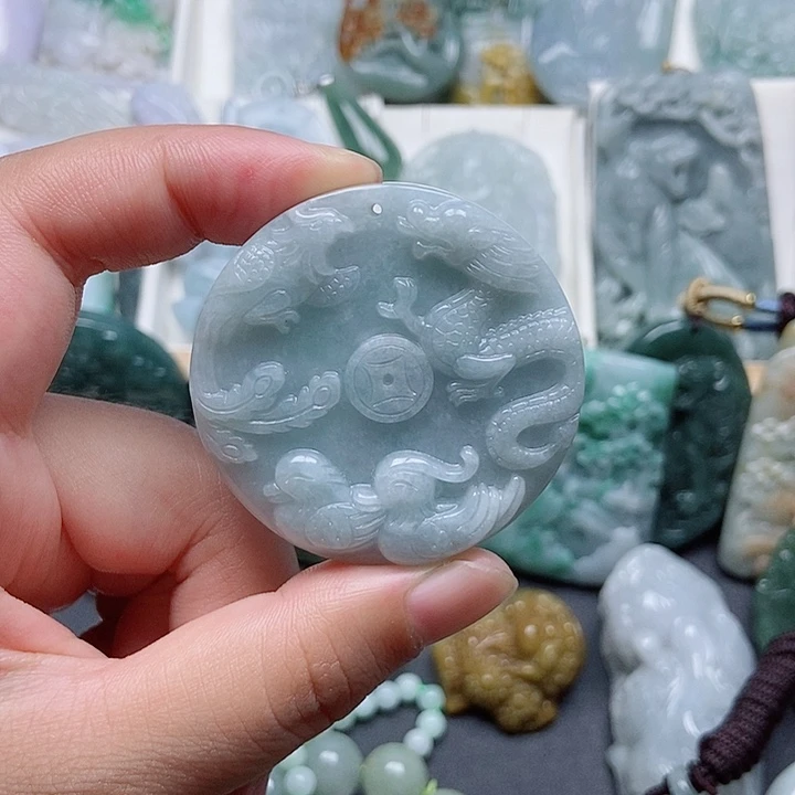 翡翠未镶嵌吊坠(不含链)翡翠