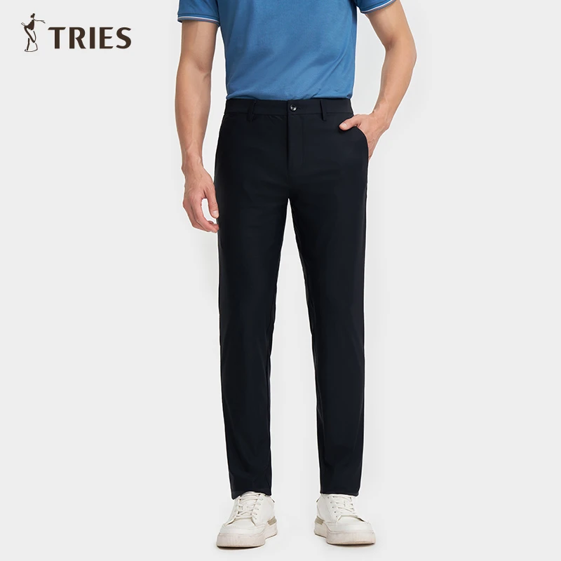 【商场同款-冰丝四面弹长裤】才子男装柔滑透气商务休闲裤夏季薄款
