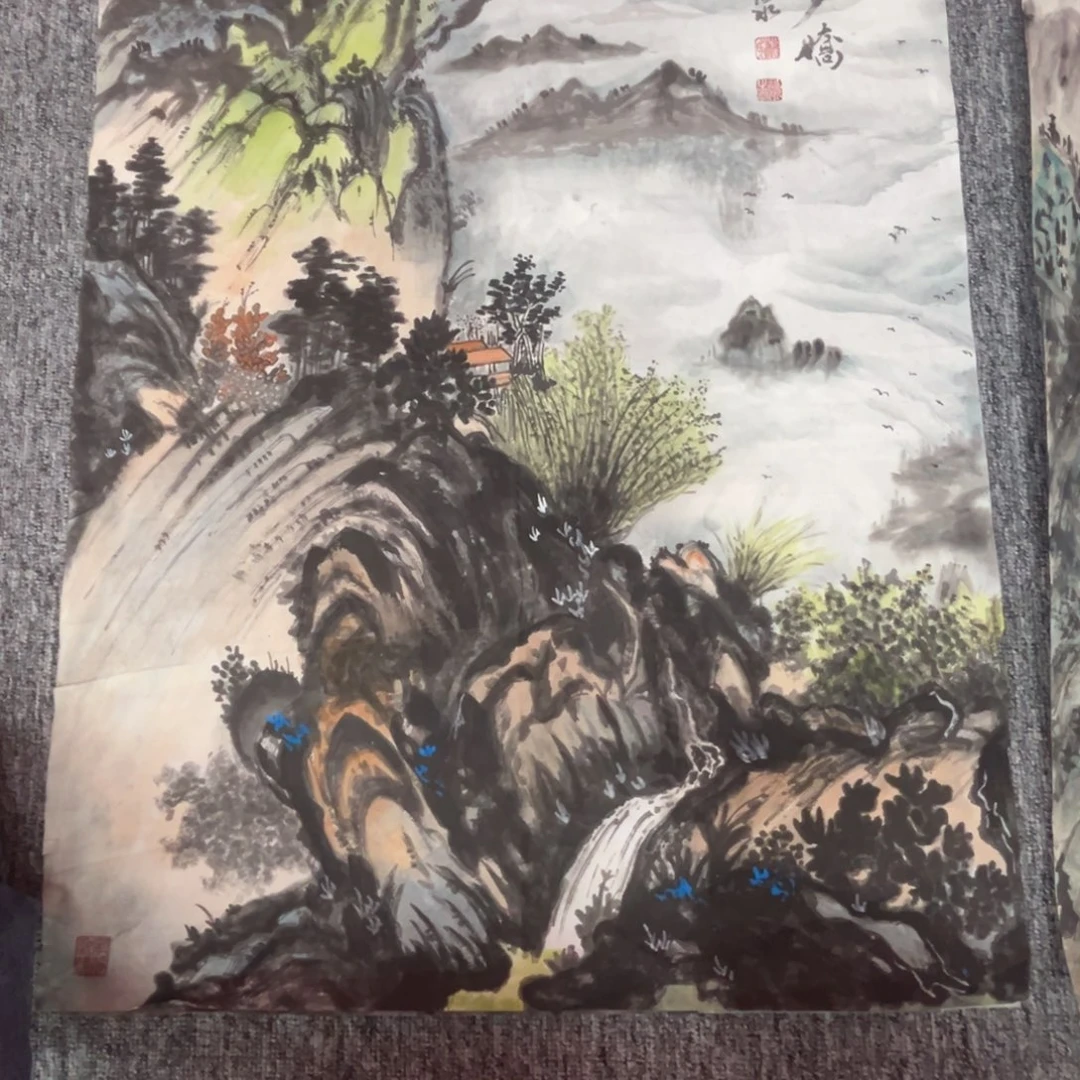 国画绘画作品多次参加全国