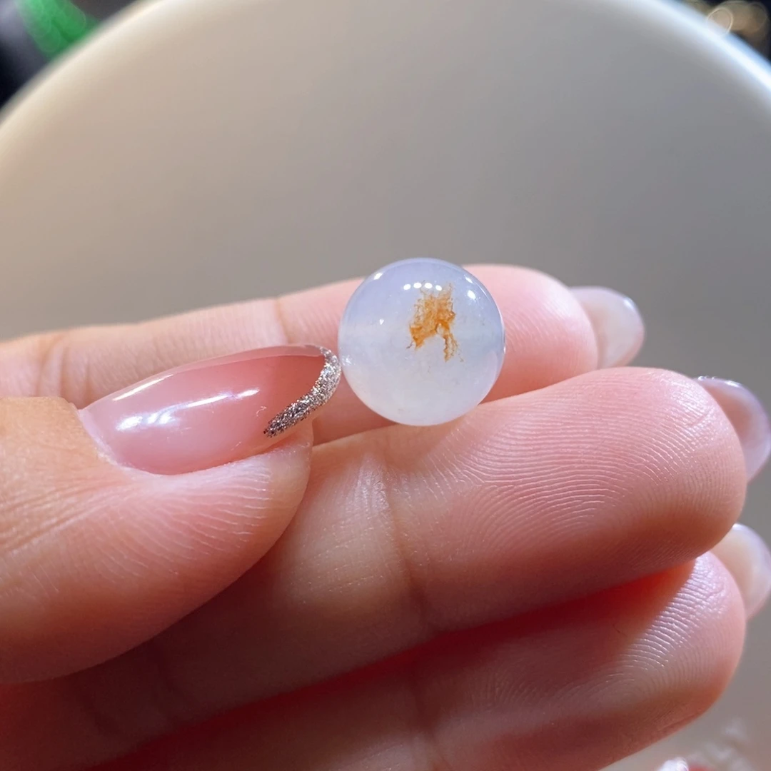 翡翠未镶嵌吊坠(不含链)翡翠冰飘枫叶红珠