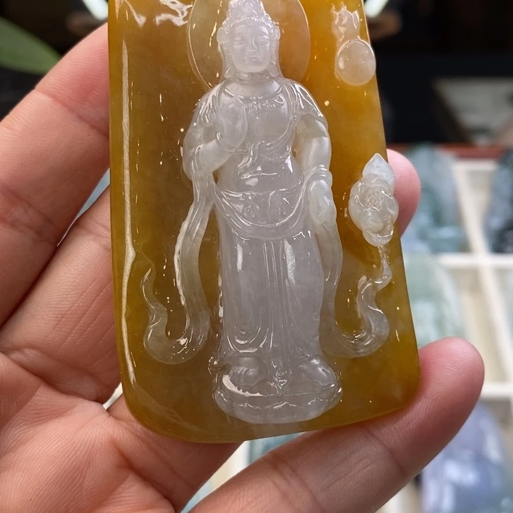 翡翠颈饰未镶嵌躺*哥翡翠