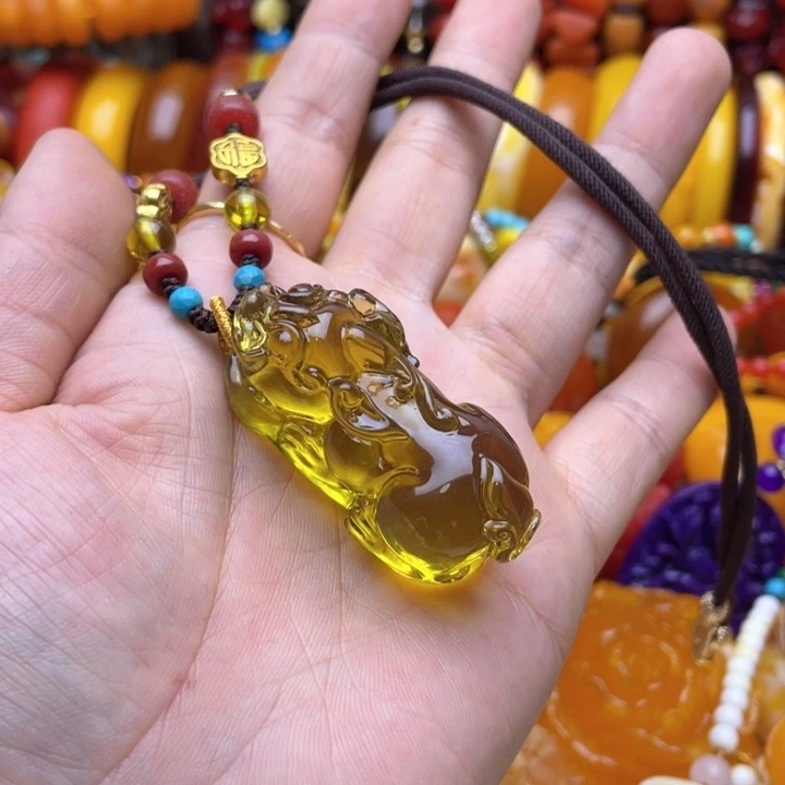 树脂制品55号貔貅锁骨链