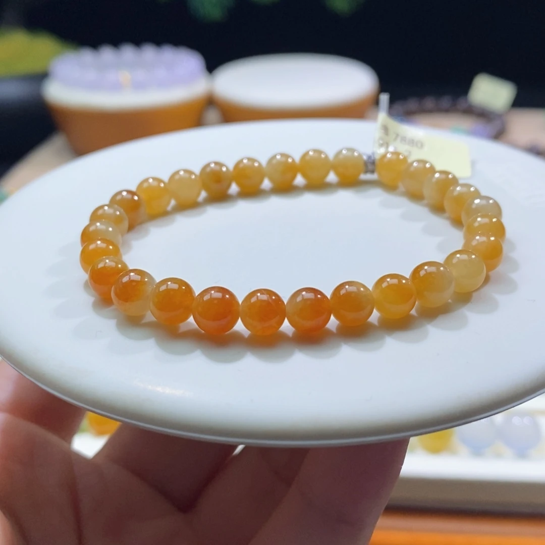 颈饰未镶嵌翡翠冰黄红翡卡6+