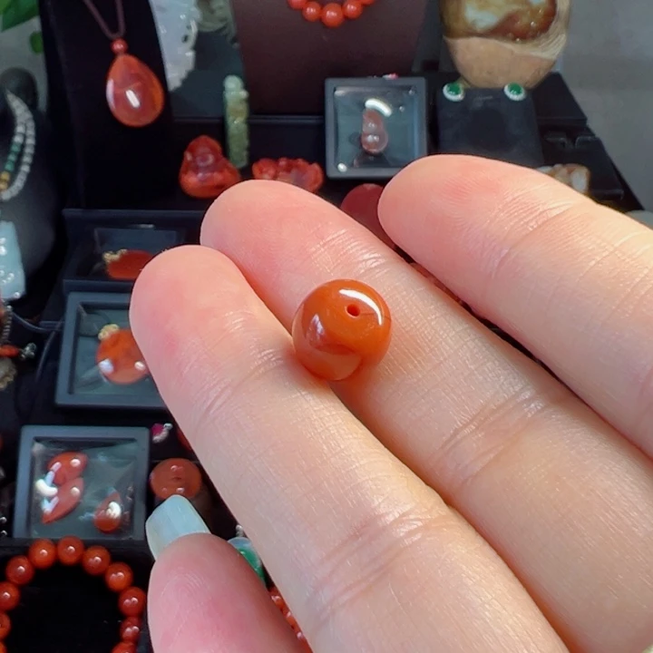 南红玛瑙单珠未镶嵌