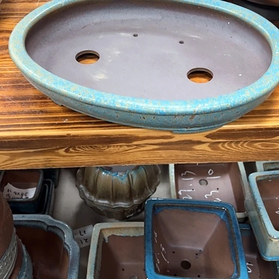 紫砂花盆悟宜兴市王兵紫砂还原釉椭圆盆