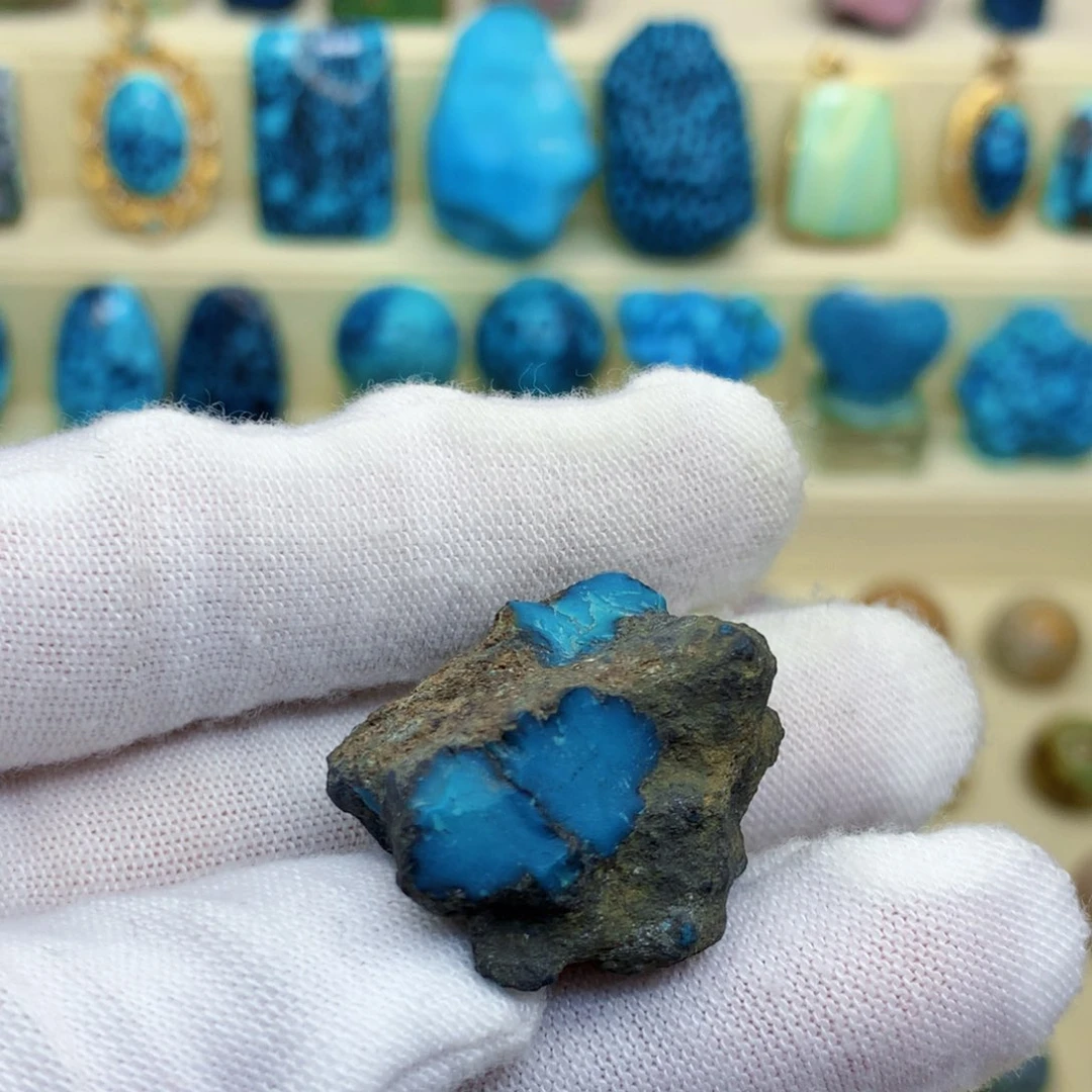 绿松石未镶嵌桶珠16.7