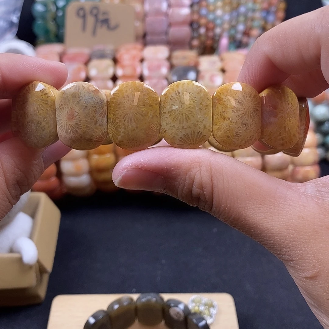 硅化珊瑚（珊瑚玉）未镶嵌手牌 上新 6