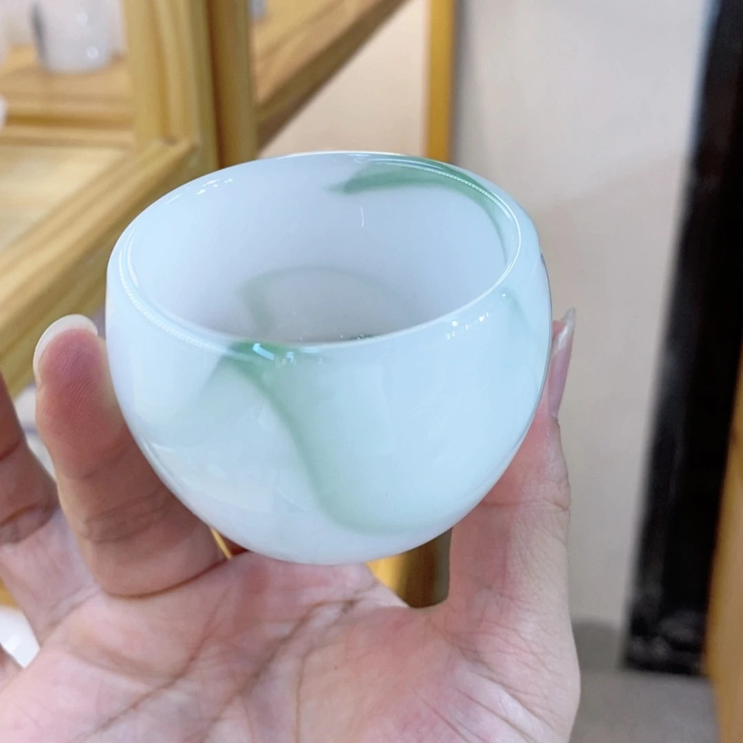 手工艺品琉璃漂绿客杯