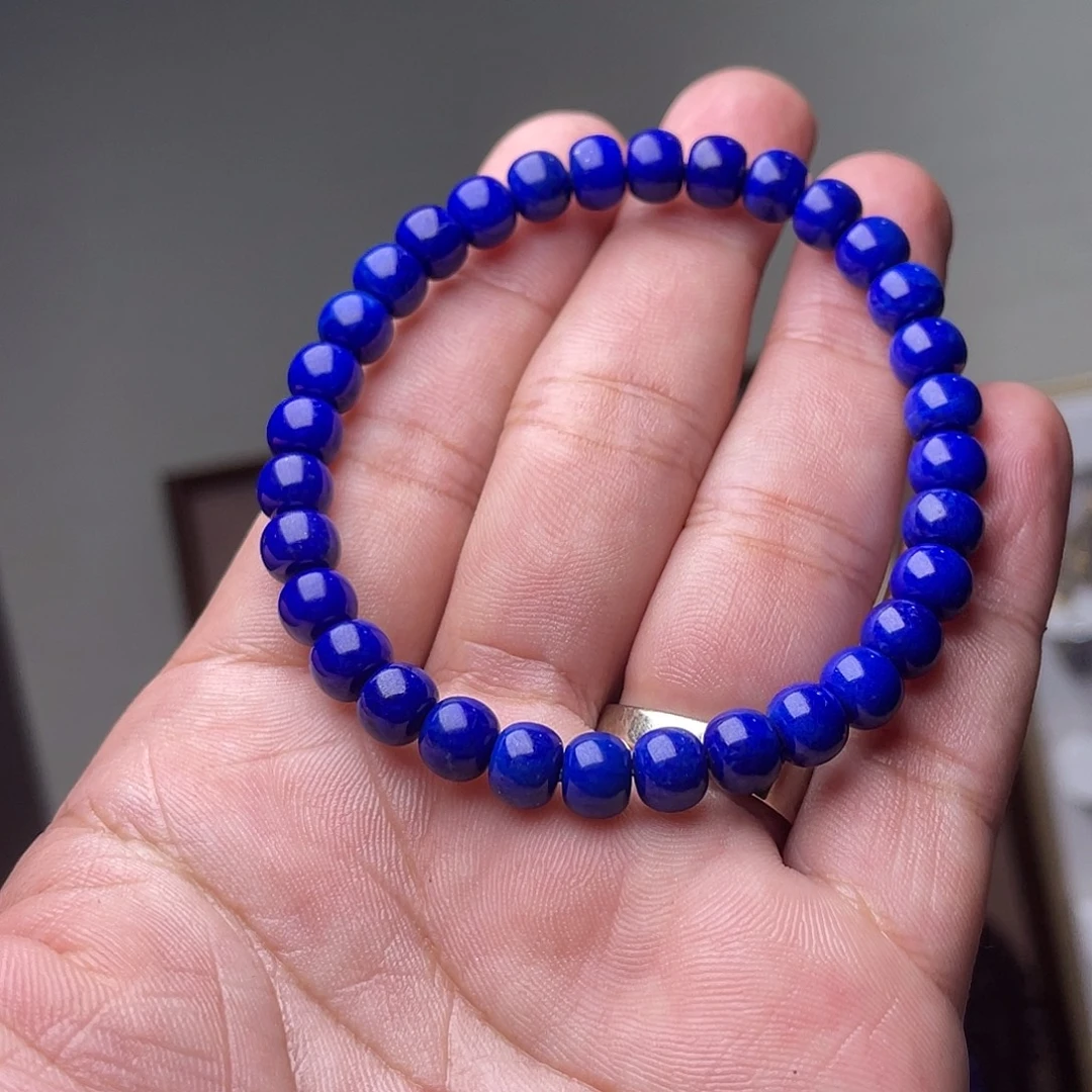 L***J青金石未镶嵌高品老型7mm手串