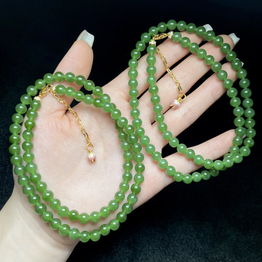 【云上叙】和田玉项链-多样性发一件-约6mm-V24739-K（商城）