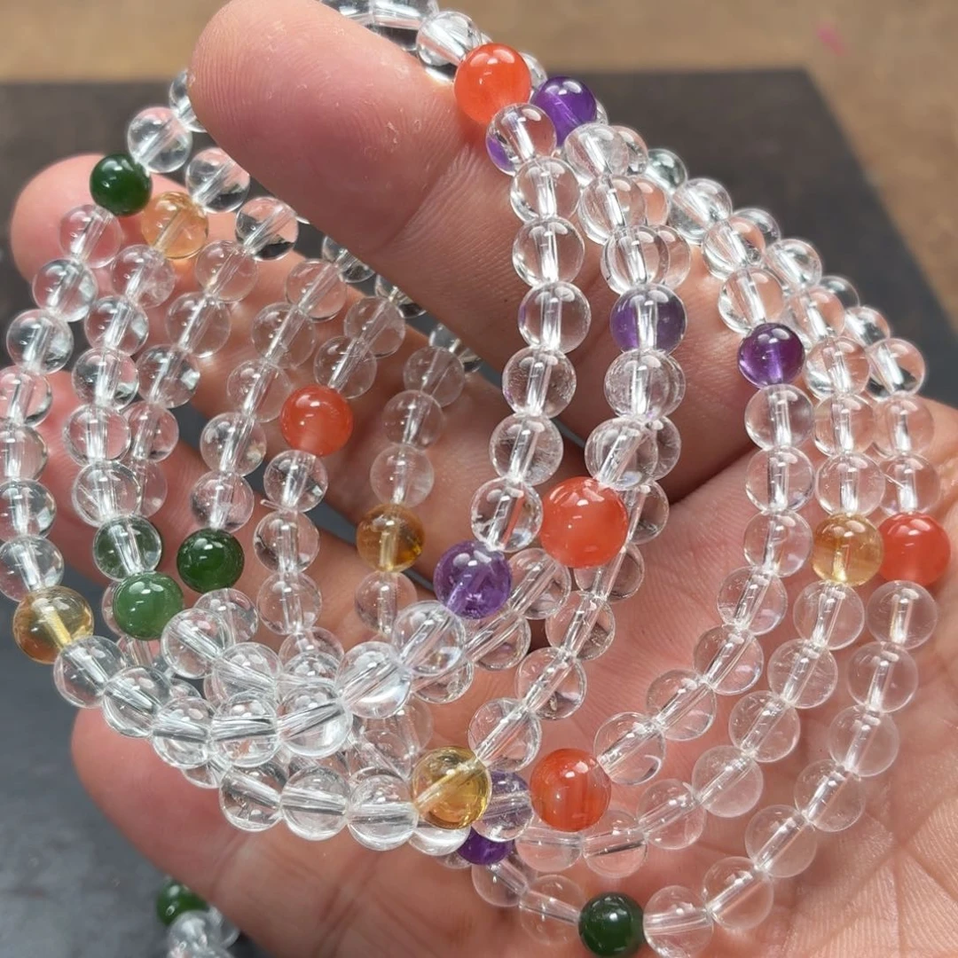 水晶手链未镶嵌多样性发货拍一发一